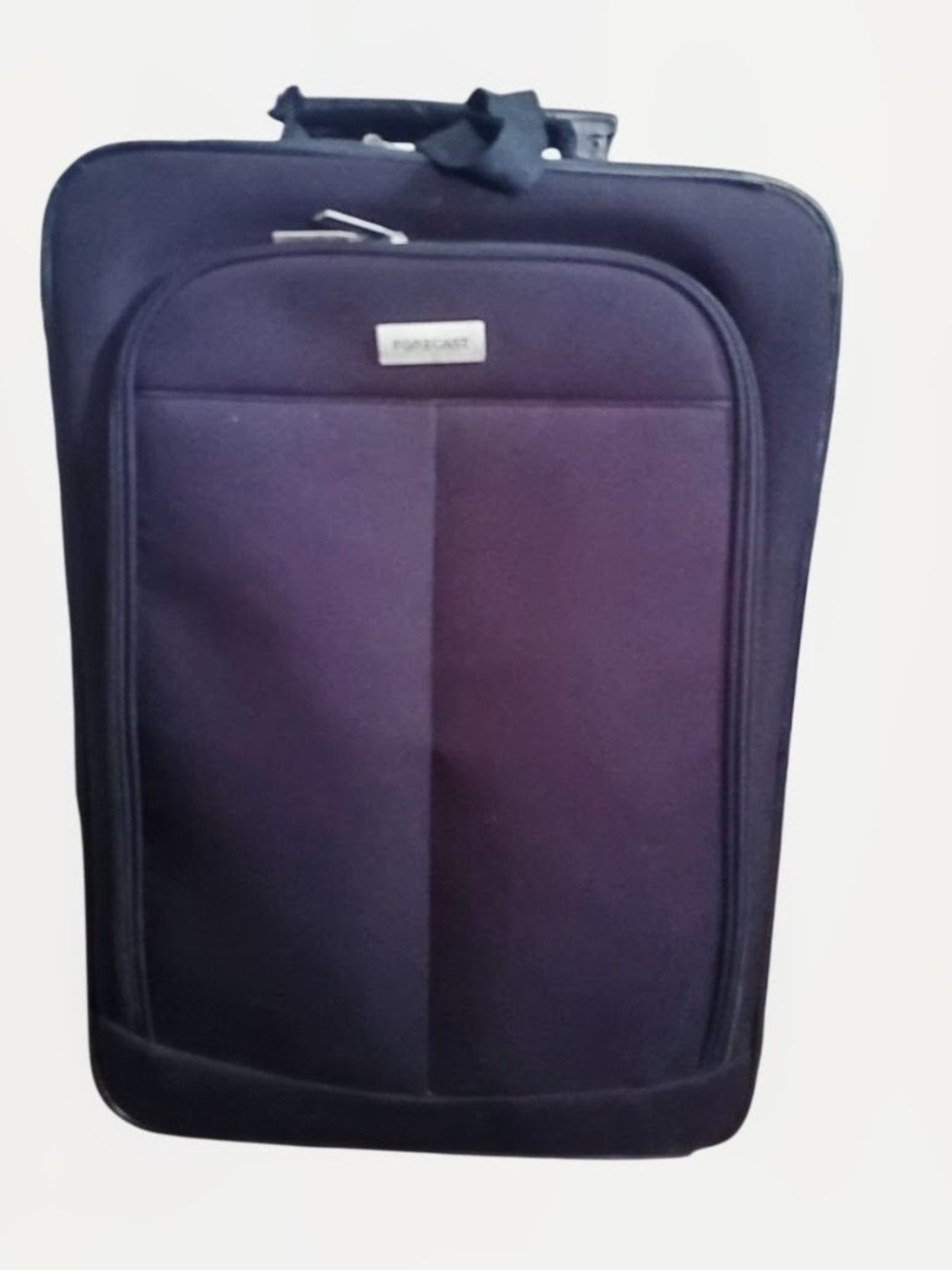 Black Forcest Rolling Carry-On Bag - Front Pocket Travel Luggage